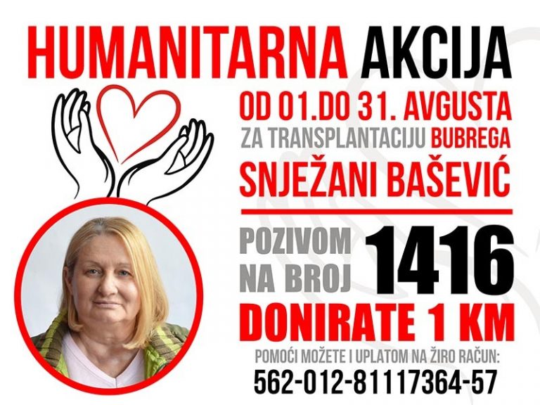 Сњежани Башевић из Сокоца недостаје 30.000 КМ за трансплантацију бубрега